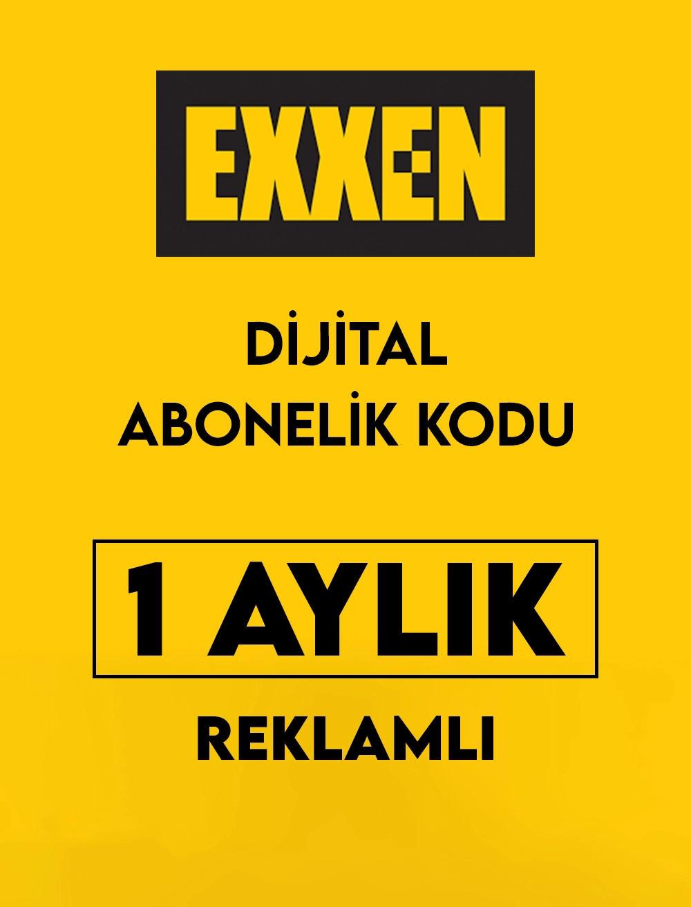 EXXEN 1 Aylık Reklamlı Dijital Abonelik Kodu